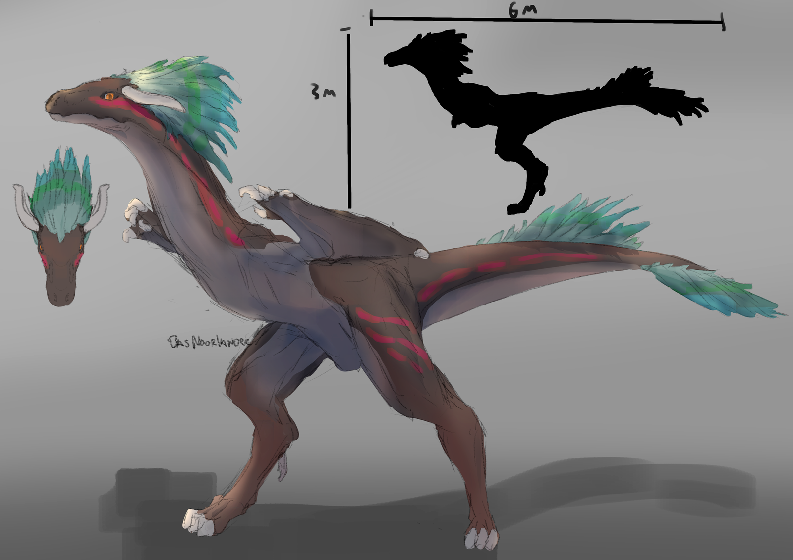 The finalized version of the fast flightless dragon with simple shading.